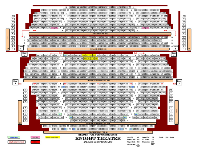 Knight Theatre Charlotte Nc Seating Chart